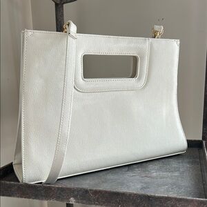 Via Piaggi Vintage White Handbag with Shoulder Strap
